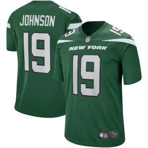 Exceptional Keyshawn Johnson New York Jets Nike Game Retired Player Jersey